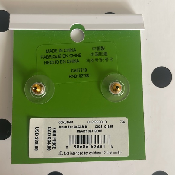 Kate spade bow earrings - Picture 3 of 3